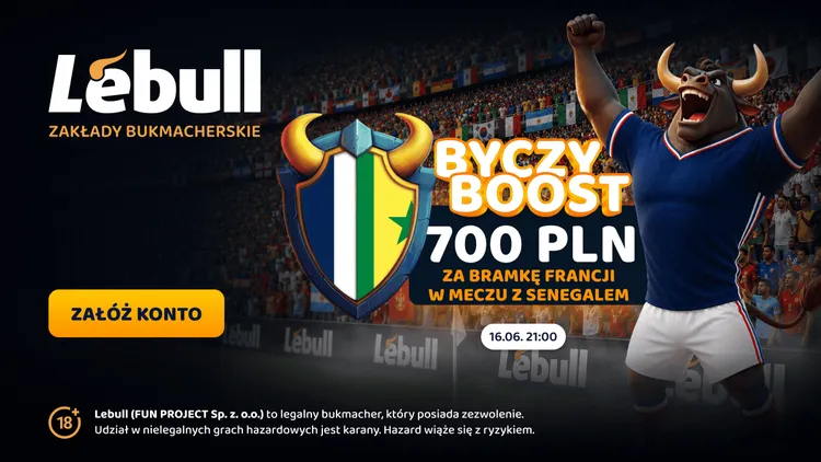 Lebull: ByczyBOOST – 700 PLN za bramkę Francji w meczu z Senegalem
