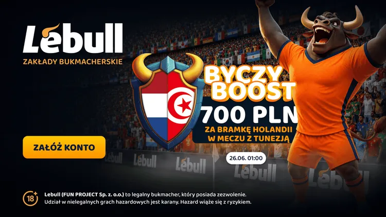 Lebull: 700 PLN za gola Holandii w meczu z Tunezją