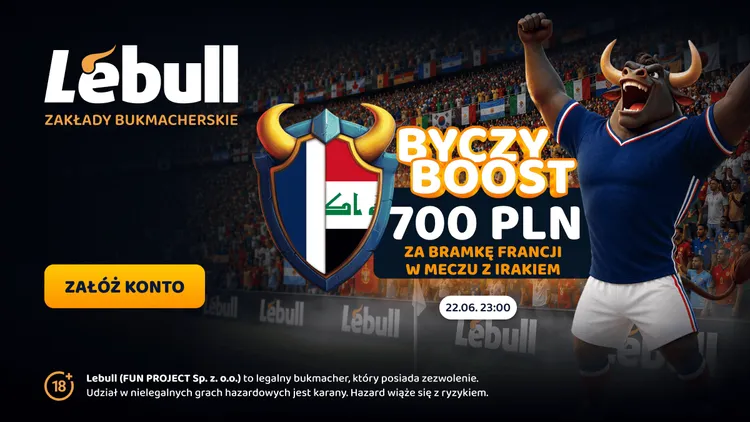 Lebull: 700 PLN za bramkę Francji w meczu z Irakiem