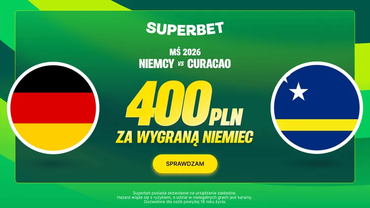 Superbet: 400 PLN za wygraną Niemiec w meczu z Curacao