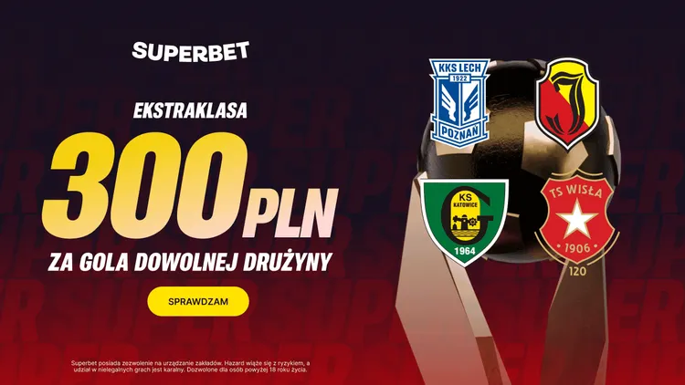 Superbet: 300 PLN za gola dowolnej drużyny w 2. kolejce Ekstraklasy