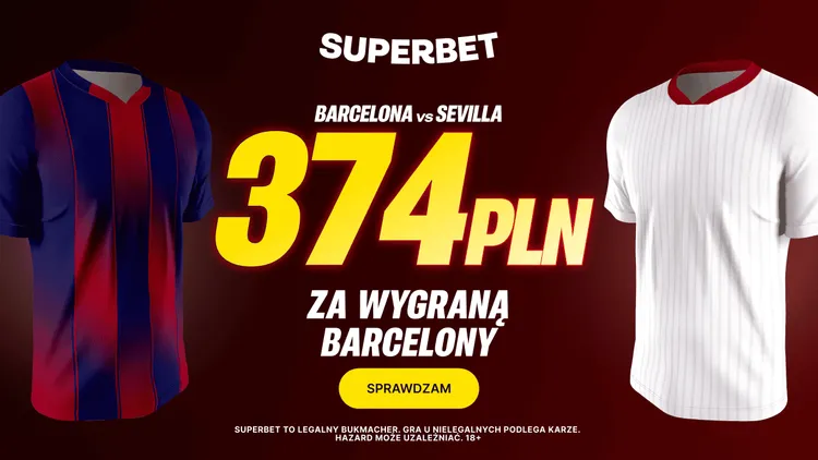 Barcelona - Sevilla: bonus 374 PLN za zwycięstwo Barcelony