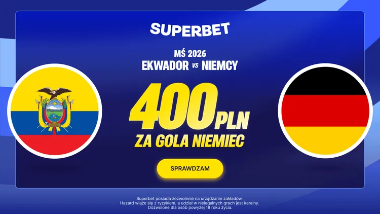 Superbet: 400 PLN za gola Niemiec w meczu z Ekwadorem