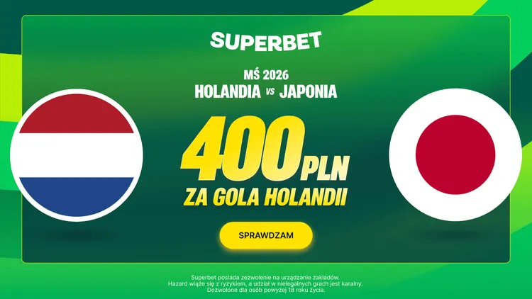 Superbet: 400 PLN za gola Holandii w meczu z Japonią
