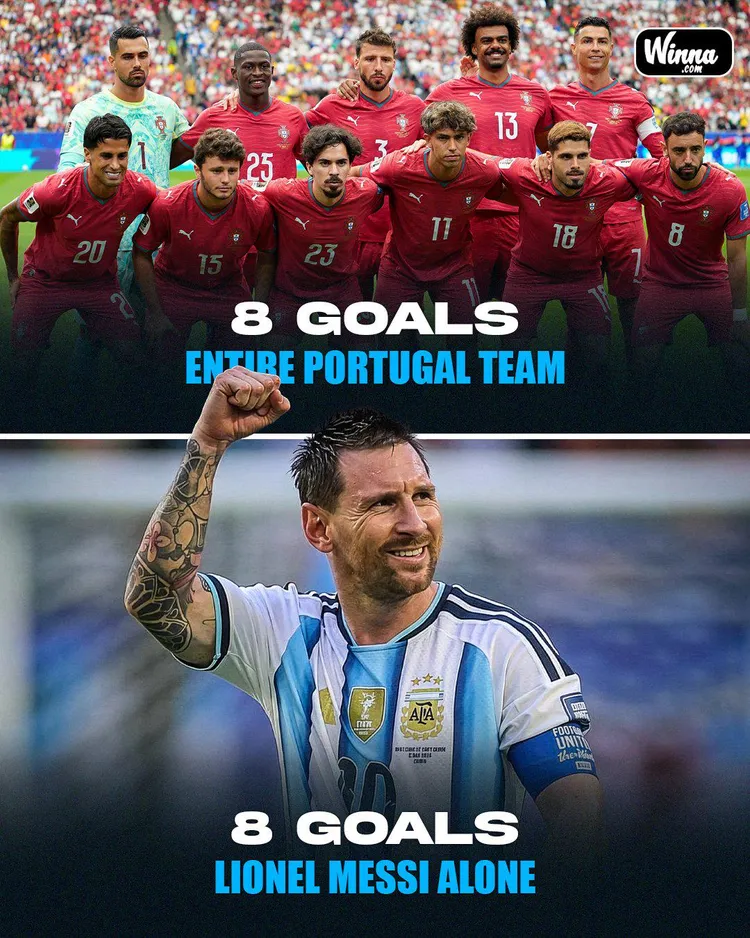 Gole Messiego vs reprezentacji Portugalii
