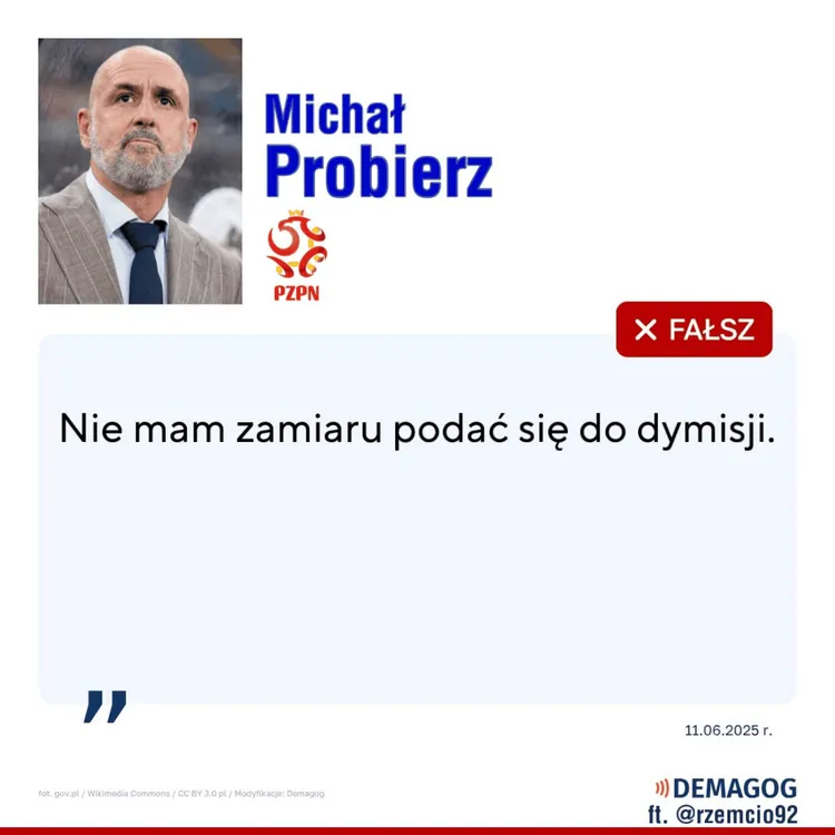 Michał Probierz okłamał Polaków!
