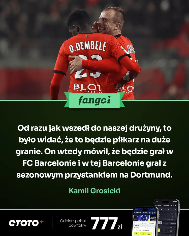 Kamil Grosicki opisał klubowego kolegę Dembélé!