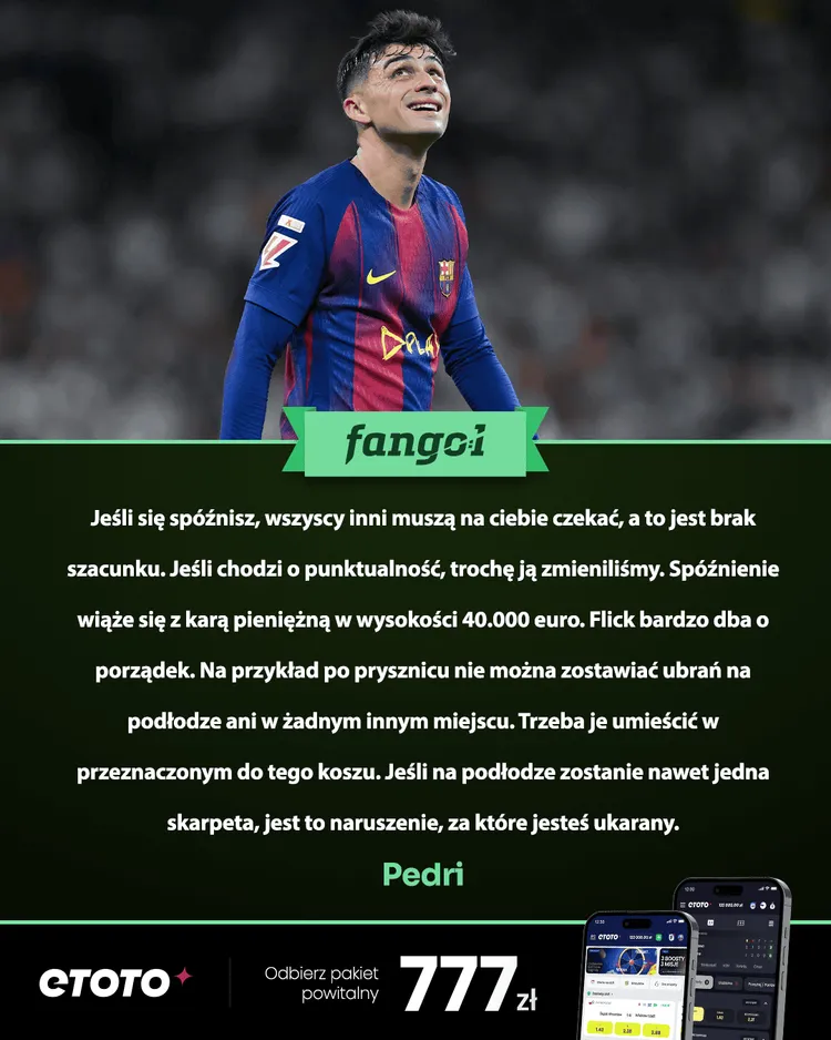 Pedri na temat zasad panujących w szatni Barcelony