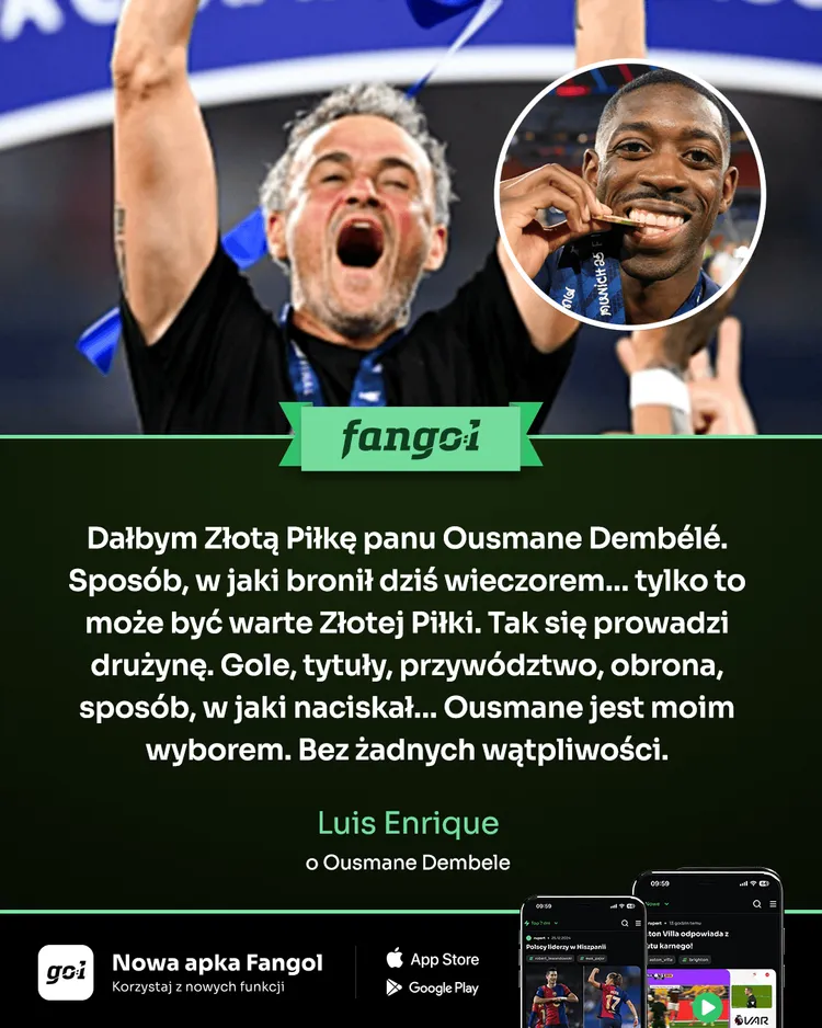 Enrique o Dembele i Złotej Piłce!