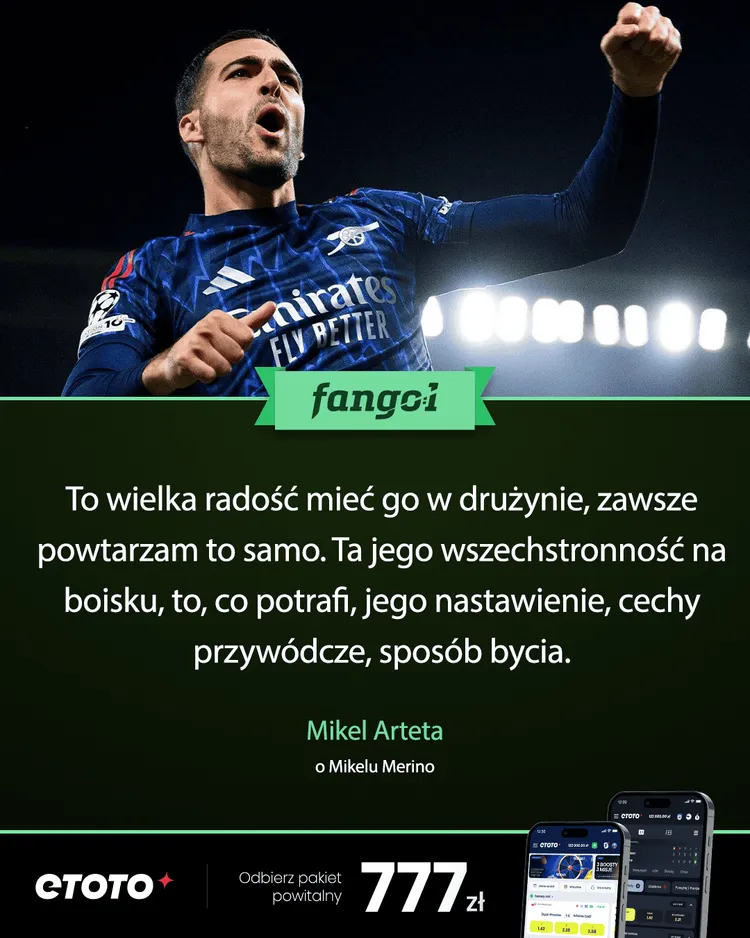 Arteta chwali Merino!