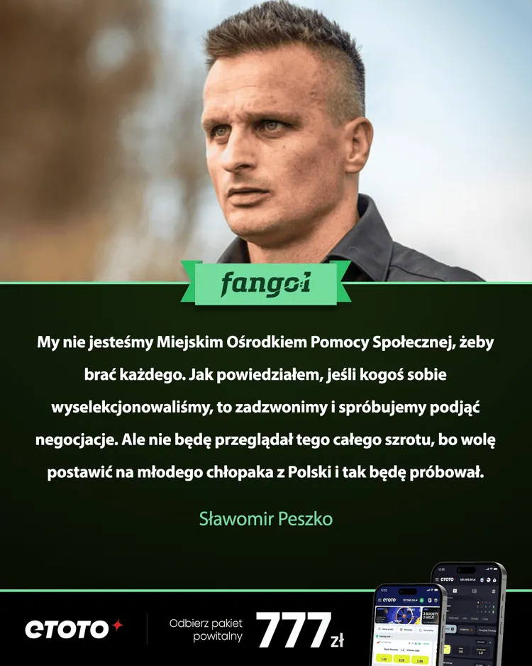 Sławomir Peszko w ostrych słowach o dalszych planach Wieczystej!