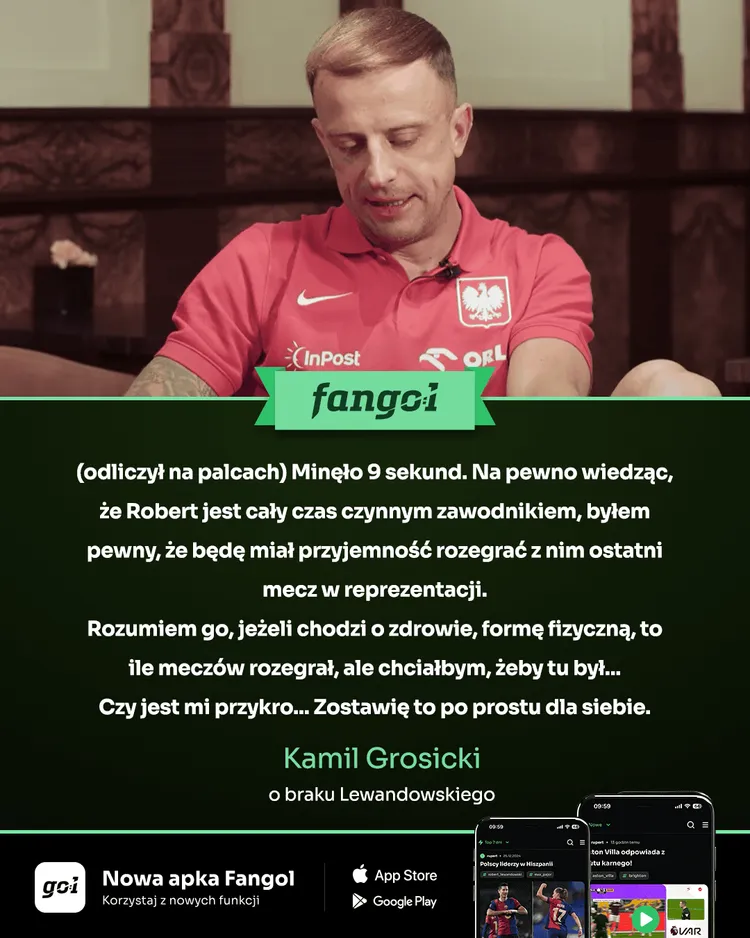 Lewandowski zawiódł Grosickiego!