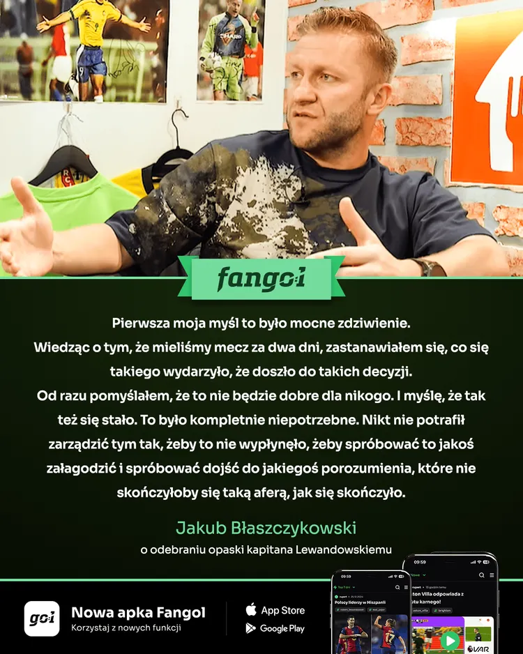 Błaszczykowski o odebraniu opaski kapitana Lewandowskiemu!