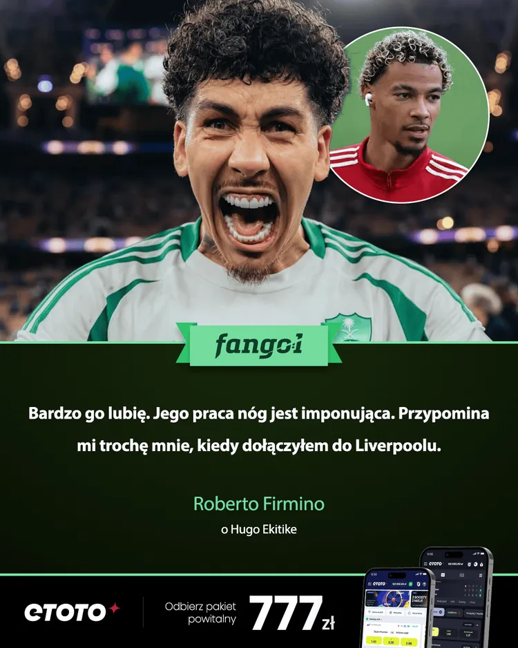Roberto Firmino chwali Hugo Ekitike