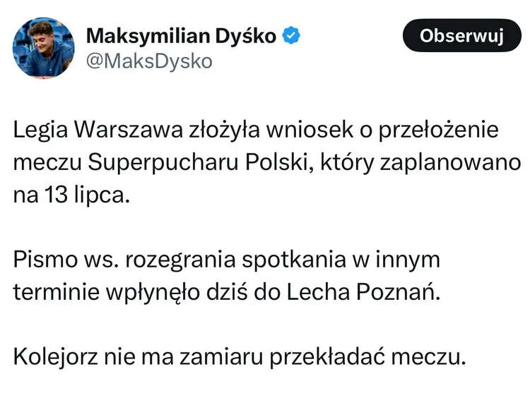 Legia Warszawa stawia warunki komisji ligi!