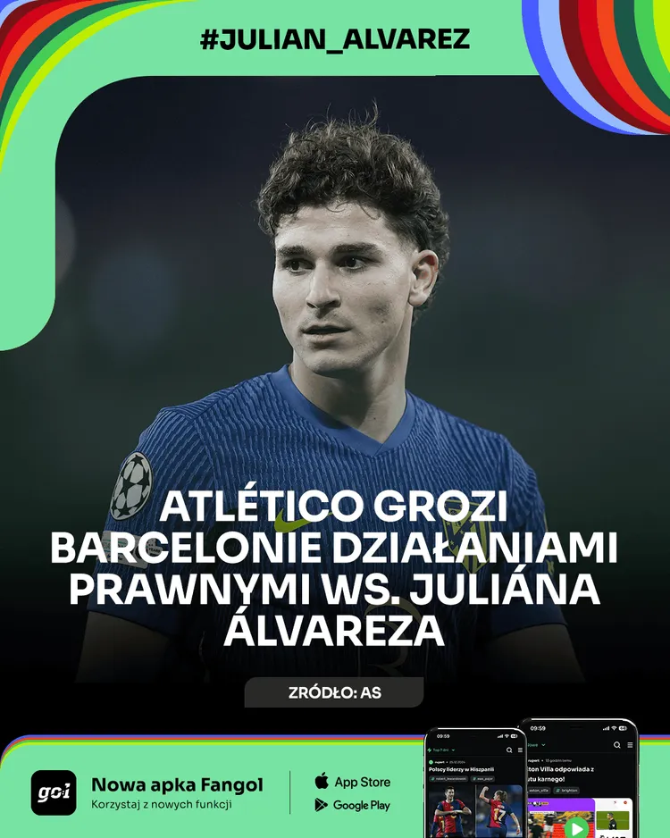 Atlético grozi Barcelonie działaniami prawnymi ws. Juliána Álvareza