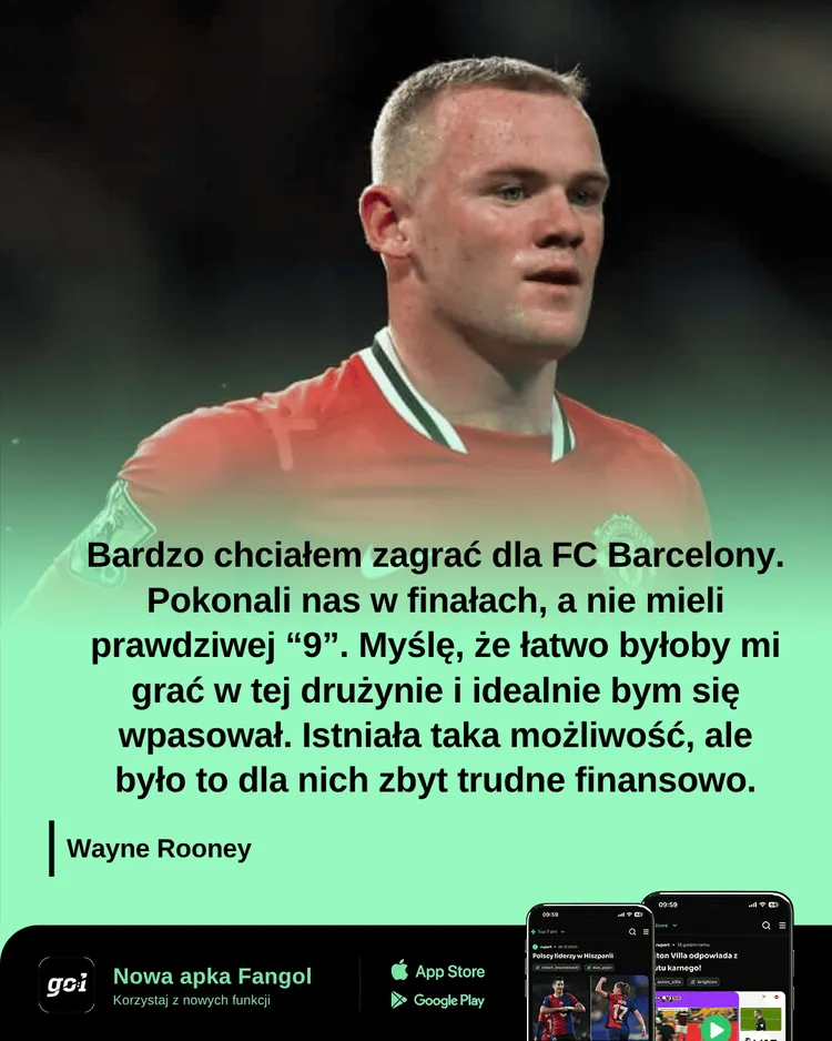 Wayne Rooney o możliwości gry dla FC Barcelony!