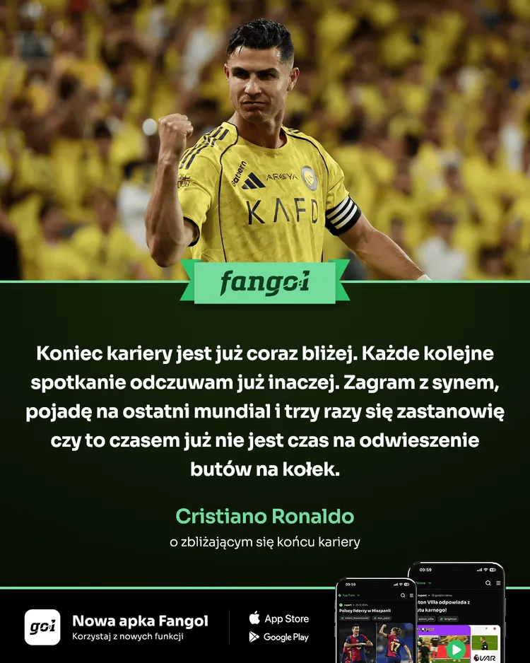 Cristiano Ronaldo szczerze o zbliżającym się końcu kariery: "Zagram z synem"