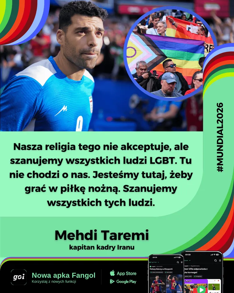 Mehdi Taremi z Iranu odniósł się do pomysłu "Pride Match"