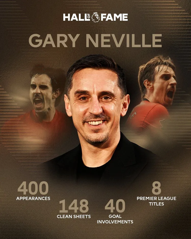 Gary Neville mistrzem Premier League co 50 meczów!