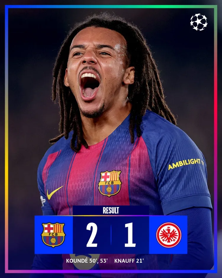 W nerwach, ale jednak! Barcelona pokonuje Eintracht Frankfurt! ⭐