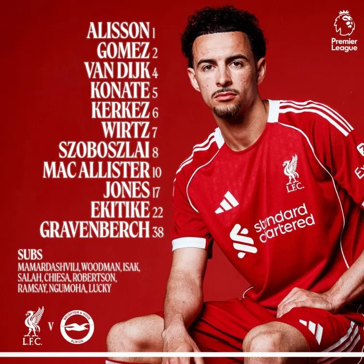 Arne Slot podjął decyzję ws. Salaha! Oto skład Liverpoolu na mecz z Brighton