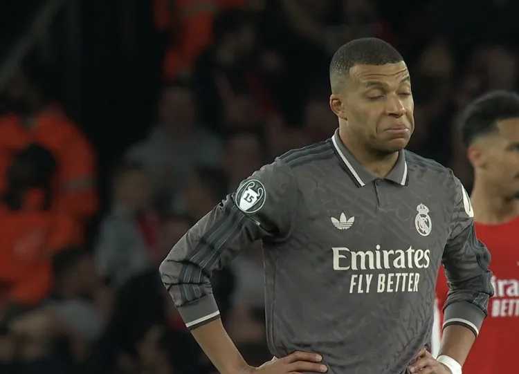 Kylian Mbappe widząc wynik: