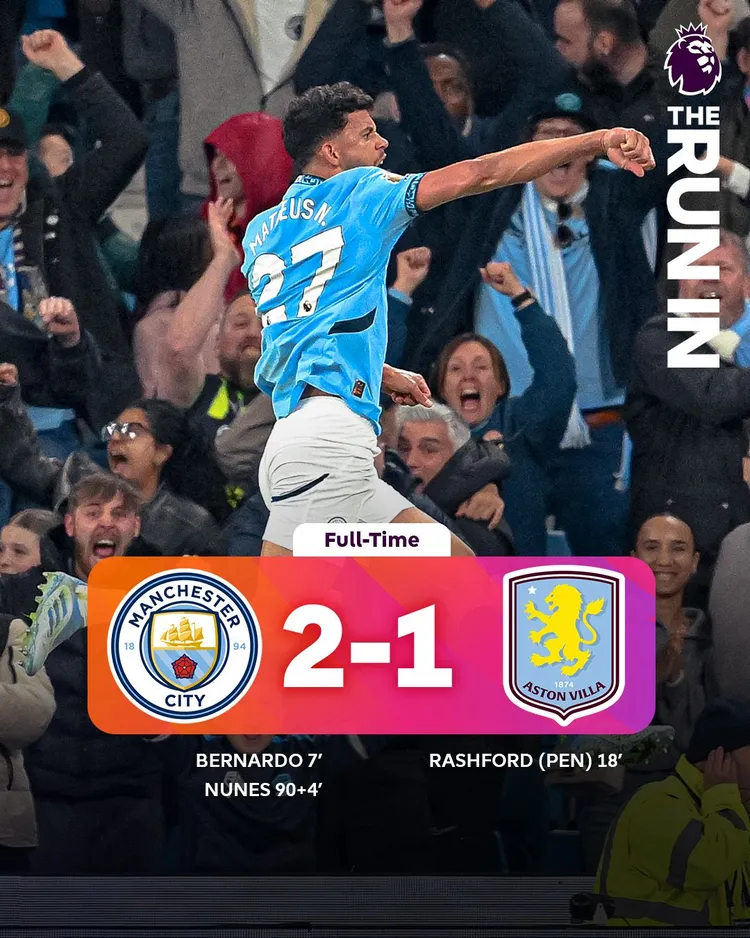 Zwycięstwo Manchesteru City z Aston Villą!