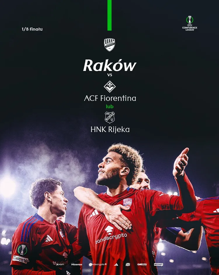 Raków poznał potencjalnych rywali w 1/8 finału Ligi Konferencji
