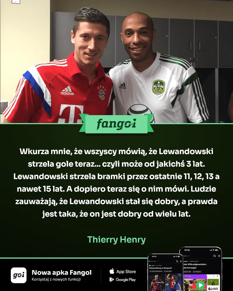 Henry broni Lewandowskiego! "Wkurza mnie, że..." 💬
