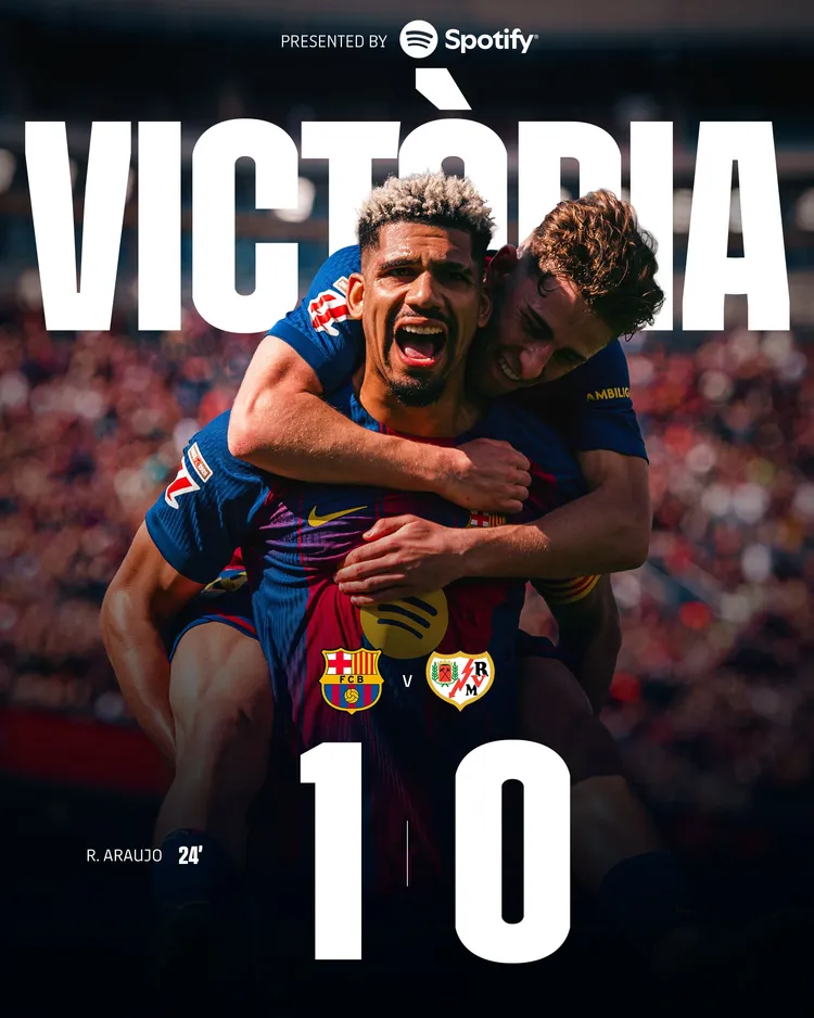 FC Barcelona skromnie pokonuje Rayo ✅