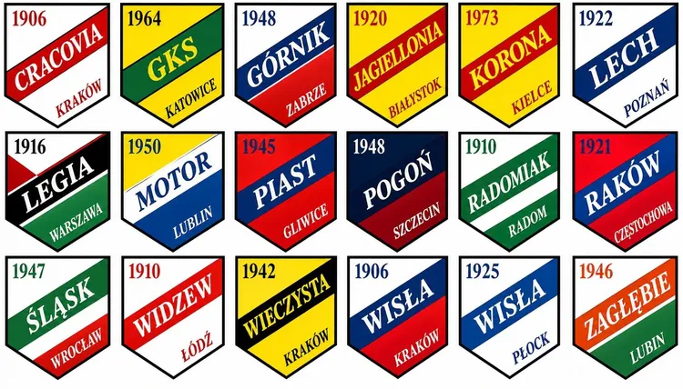 Tak wyglądałyby herby klubów Ekstraklasy w stylu Wieczystej xD