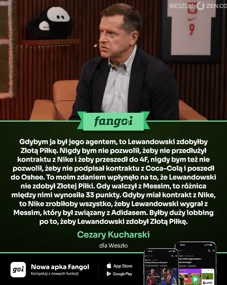 Tego zabrakło Lewandowskiemu aby zdobyć Złotą Piłkę? Kucharski szokuje