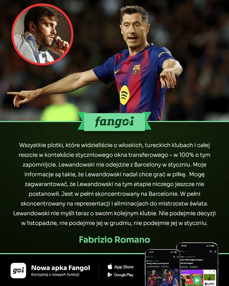 Czy Lewandowski odejdzie z FC Barcelony już w styczniu? Fabrizio Romano ujawnia prawdę!