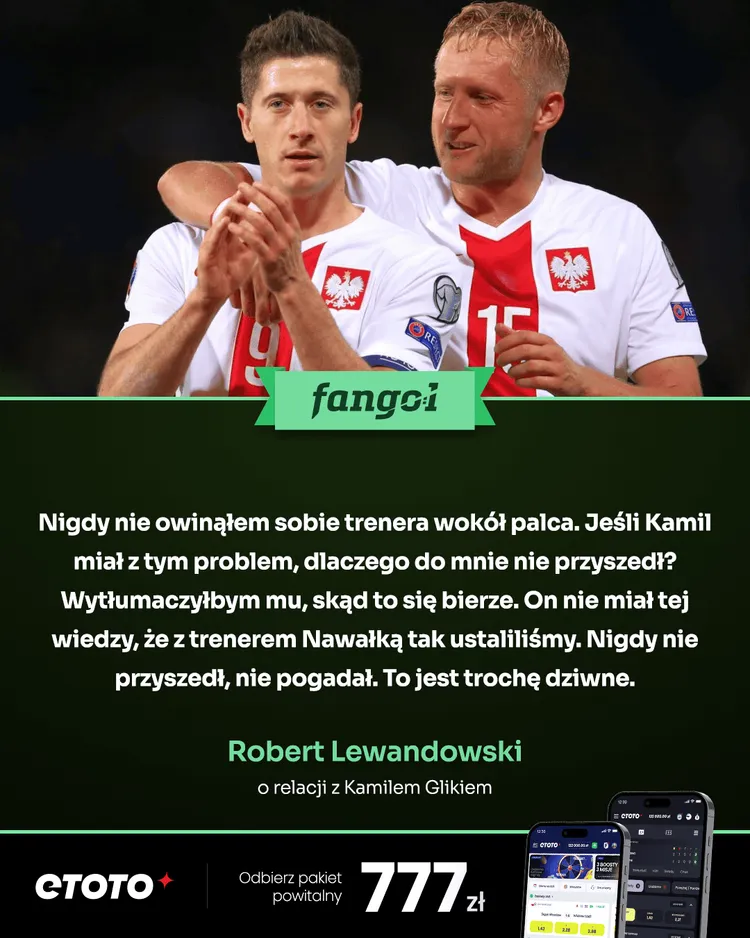 Lewandowski komentuje swoją relację z Glikiem "To trochę dziwne"