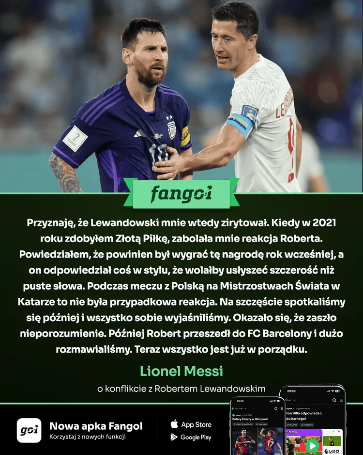 Messi o Lewandowskim: "Zirytował mnie"