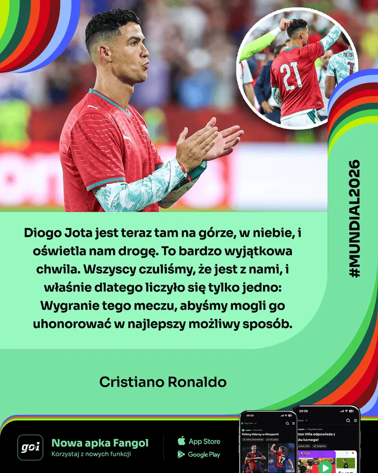 Cristiano Ronaldo zadedykował awans Diogo Jocie. CO ZA SŁOWA! ❤️