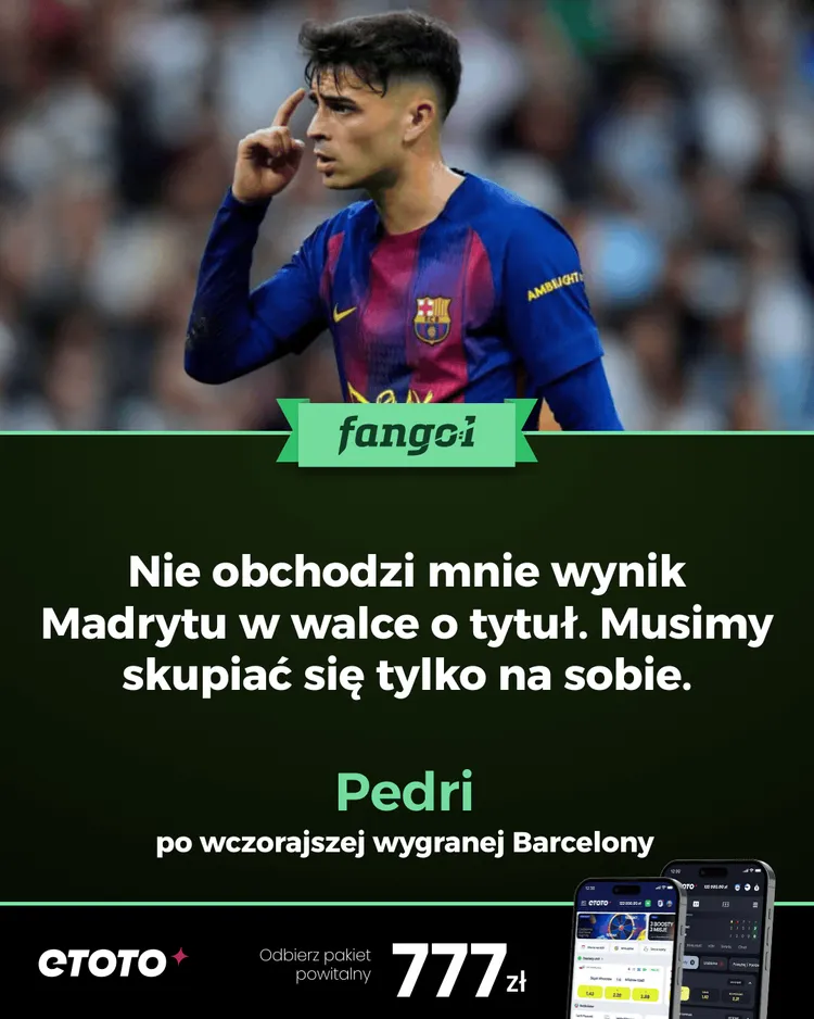 PEDRI: "Nie obchodzi mnie wynik Madrytu..."