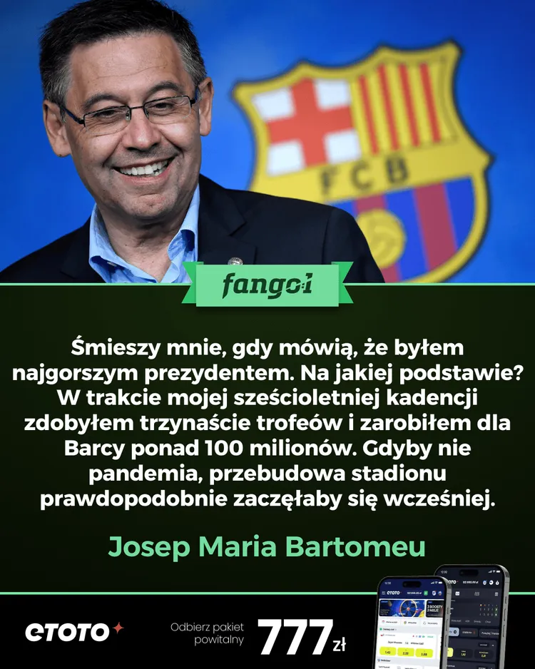 BARTOMEU nie zgadza się z łatką "najgorszego prezydenta Barcelony"!