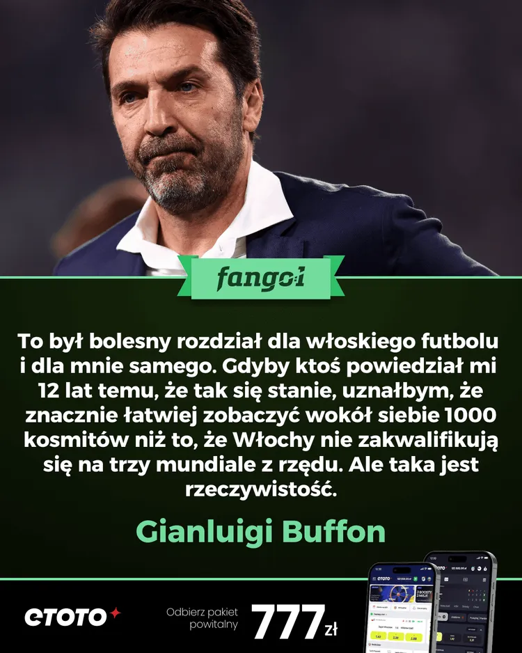 Gianluigi BUFFON: "Łatwiej zobaczyć wokół siebie tysiąc kosmitów niż to..."