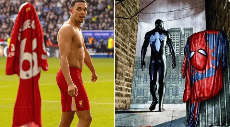TAA odwieszający koszulkę Liverpoolu jest jak: