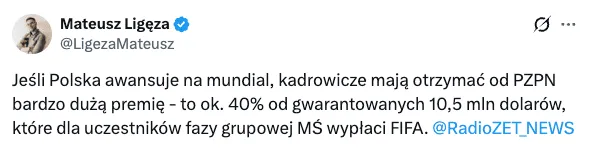 Nie tylko sam awans! Polacy grają dziś również o wielkie pieniądze
