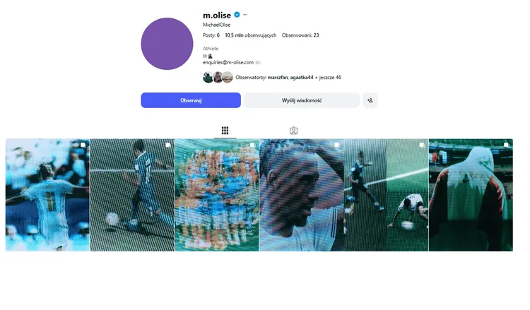 Tajemniczy profil Olise!