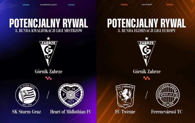 Potencjalni rywale GÓRNIKA ZABRZE w następnych fazach eliminacji❗️