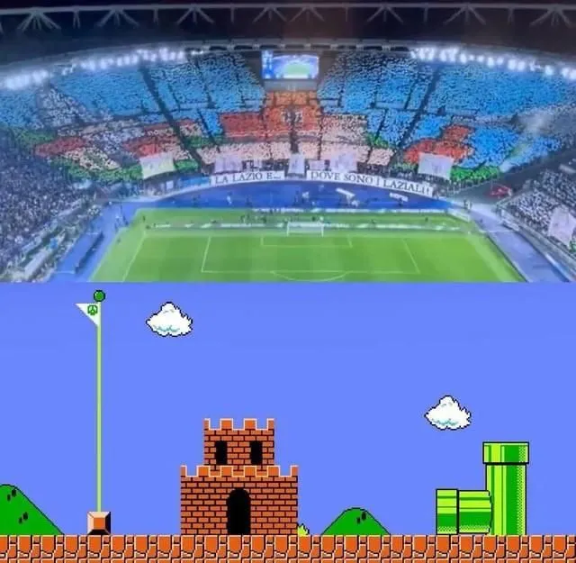 Wczorajsza oprawa kibiców Lazio XD