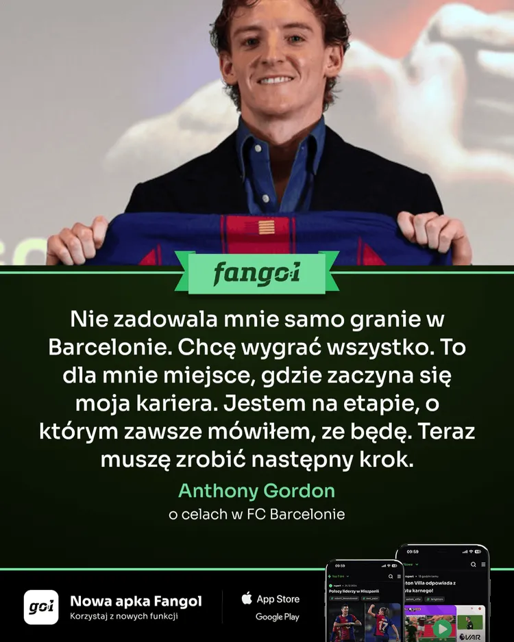 Anthony Gordon ma misję w Barcelonie!