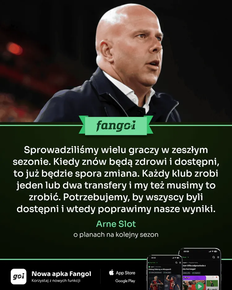 Arne Slot ogłosił plany na następny sezon!
