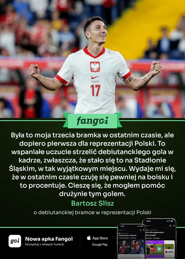Bartosz Slisz nie kryje radości z pierwszej bramki w narodowych barwach!