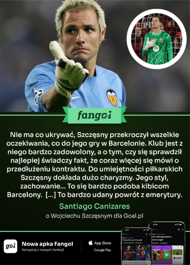 Santiago Canizares w ciepłych słowach o Szczęsnym!