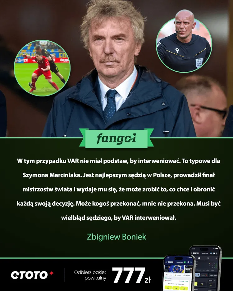 Zbigniew Boniek uderza w Szymona Marciniaka